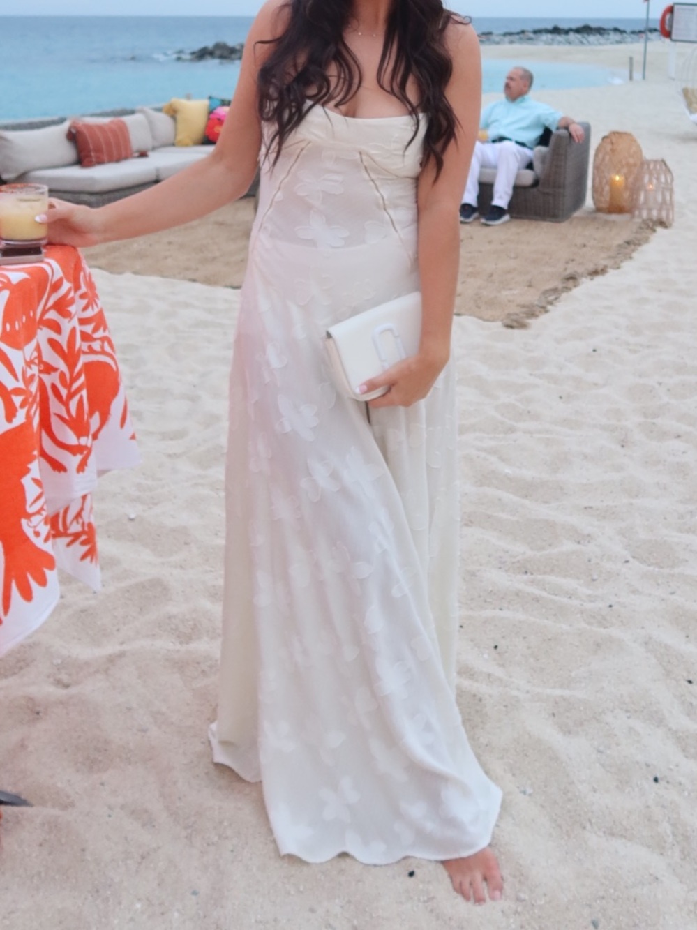 Seren Blush Sheer Lace-Up Back Gown House of CB - Picture 2 of 15